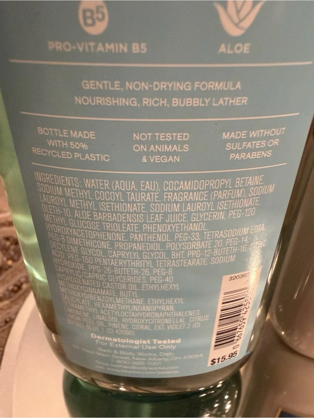 Bath & Body Works Saltwater Breeze Body Wash & Lotion Set - White & Teal - Picture 5 of 9